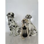 Three large statues of Dalmatians sitting. BOOK A VIEWING TIME SLOT ON OUR WEBSITE FOR THIS LOT.