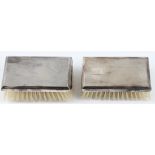 Two hallmarked silver gent's clothes brushes housed in box. BOOK A VIEWING TIME SLOT ON OUR