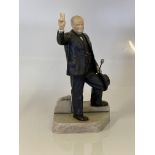 Sir Winston Churchill fine bone china figurine, Bronté Porcelain limited edition number 7 of 100.