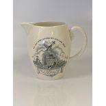 Six and a half inch jug made by Spode in 1941 for the American Market, depicts Winston Churchill