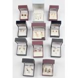 Eleven boxes of earrings. BOOK A VIEWING TIME SLOT ON OUR WEBSITE FOR THIS LOT. IMPORTANT: Online