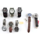 TIMEX. Eight Timex wrist watches, including three Quartz 1854 and three Expedition. (Boxed) BOOK A