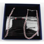 SWAROVSKI. Suite of Swarovski jewellery comprising necklet, bracelet and earrings. 5217807. RRP £