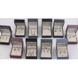 Ten boxes of earrings. BOOK A VIEWING TIME SLOT ON OUR WEBSITE FOR THIS LOT. IMPORTANT: Online