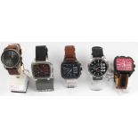 DIESEL. Five Diesel gents wrist watches. BOOK A VIEWING TIME SLOT ON OUR WEBSITE FOR THIS LOT.