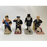 Four Sir Winston Churchill ceramics, to include a Bairstow Manor Collectables figure on a plinth,