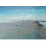 A Vernon Ward (1905-1985) oil on canvas Ducks in flight. (ARR)