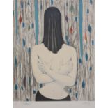 Félix Labisse ‘Surreal Woman with Black Cloth Over Her Head’ limited edition lithograph 105 of