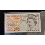 Two uncirculated, consecutive ten pound notes. Chief cashier G.E.A. Kentfield. Numbers DE33 347740
