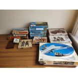 A collection of various vintage, unmade model making kits, to include Revell, Airfix, Tamiya,