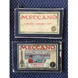 Two Meccano box sets, number 1 and an inventor’s accessory kit