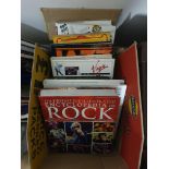 A quantity of various books related to music from rock n roll, the blues, jazz etc. 7 boxes (one
