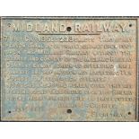 A cast iron Midlands railway sign
