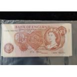Ten uncirculated, consecutive ten shilling notes. Chief cashier J.S. Fforde. Numbers C99N 765710