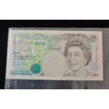 Four uncirculated, consecutive five pound notes. Chief cashier G.M. Gill. Numbers C20 063768