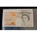 Eleven uncirculated, consecutive ten pound notes. Chief cashier G.E.A. Kentfield. Numbers A25 163150