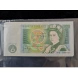 Twelve uncirculated, consecutive one pound notes. Chief cashier J.B. Page. Numbers 78U 394674