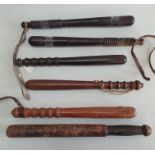 A collection of six truncheons.