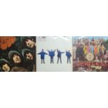 Three Beatles albums to include Sgt Pepper’s Lonely Hearts Club Band, Help, and Rubber Soul.