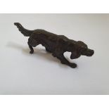 Bronze pointer dog figure. No condition report on this lot, Please View.