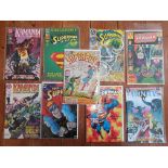 A collection of DC comics, to include two first issues of Superman, together with various other