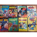 An assortment of Eight comic annuals.