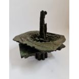 A Peter Thursby bronze sculpture signed with initials and stamped number 4.