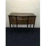 A mahogany two-drawer, two door sideboard.