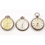 A lot to include a Goldsmiths & Silversmiths Co. pocket watch, together with a hallmarked silver