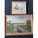 Two BETTY HECKFORD, framed and signed, one watercolour on paper Kitchen Still Life together with