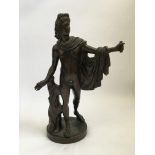 A bronze statue of Greek God Apollo, approx. height 46cm