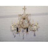 A twelve branch cut glass Chandelier.