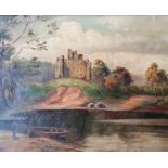 R.B. Wright, “Invergarry Castle”, 1906. Oil on canvas, signed and framed. Approx. 60cm x 39cm