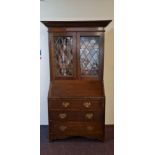 An oak 19th century bureau bookcase.