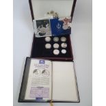 A collection of Nine Silver Commemorative Coins in Honour of H.M. Queen Elizabeth The Queen