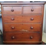 Two victorian mahogany chest of drawers.