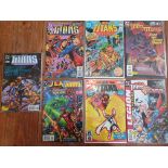 A collect of seven DC comics of Titans & Team Titans.