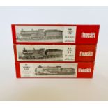 Three boxed Wills Finecast train body kits 00 gauge.