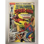 A Marvel Comics’ “Peter Parker The Spectacular Spider-Man” 1st issue, together with Spider-Man