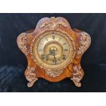 An USA Ansonia mantle clock with painted case.approx 25cm.