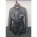 A Belstaff leather Trialmaster three quarter motorcycle jacket.