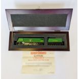 A Hornby Exeter SR 4-6-2 train in mahogany box and a Hornby silver seal train in box.