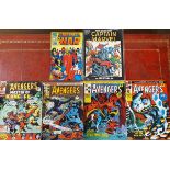 Four issues Marvel Comics The Avengers #29, 71, 85, 90. Together with The Infinity War #1, and The