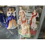 Four Royal Doulton figures Shakespeare ladies.