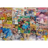 Nine issues of Marvel Comics - The New Mutants # 29, 30, 31, 46, 93, 100, 97, 96, 95.
