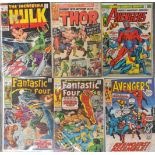 Two “The Avengers” Marvel Comics #82, #110. Together with two “Fantastic Four” Marvel Comics #94, #