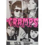An original, framed German subway poster of “The Cramps”. Approx. 58.5cm x 83cm