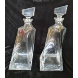 A pair of Bohemia lead crystal decanters.
