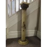 An onyx and brass Grecian style column plant stand, approx. height 94cm