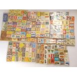 A large collection of worldwide match boxes